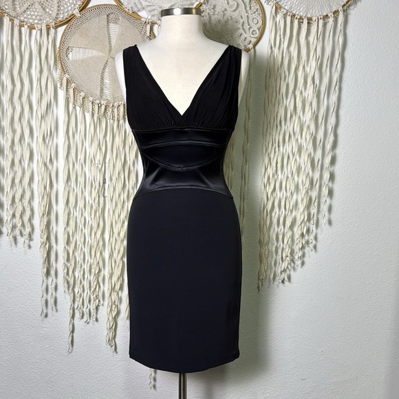 Maria Bianca Nero Black Form Fitting Cocktail Dress Size P(S) - Picture 1 of 10